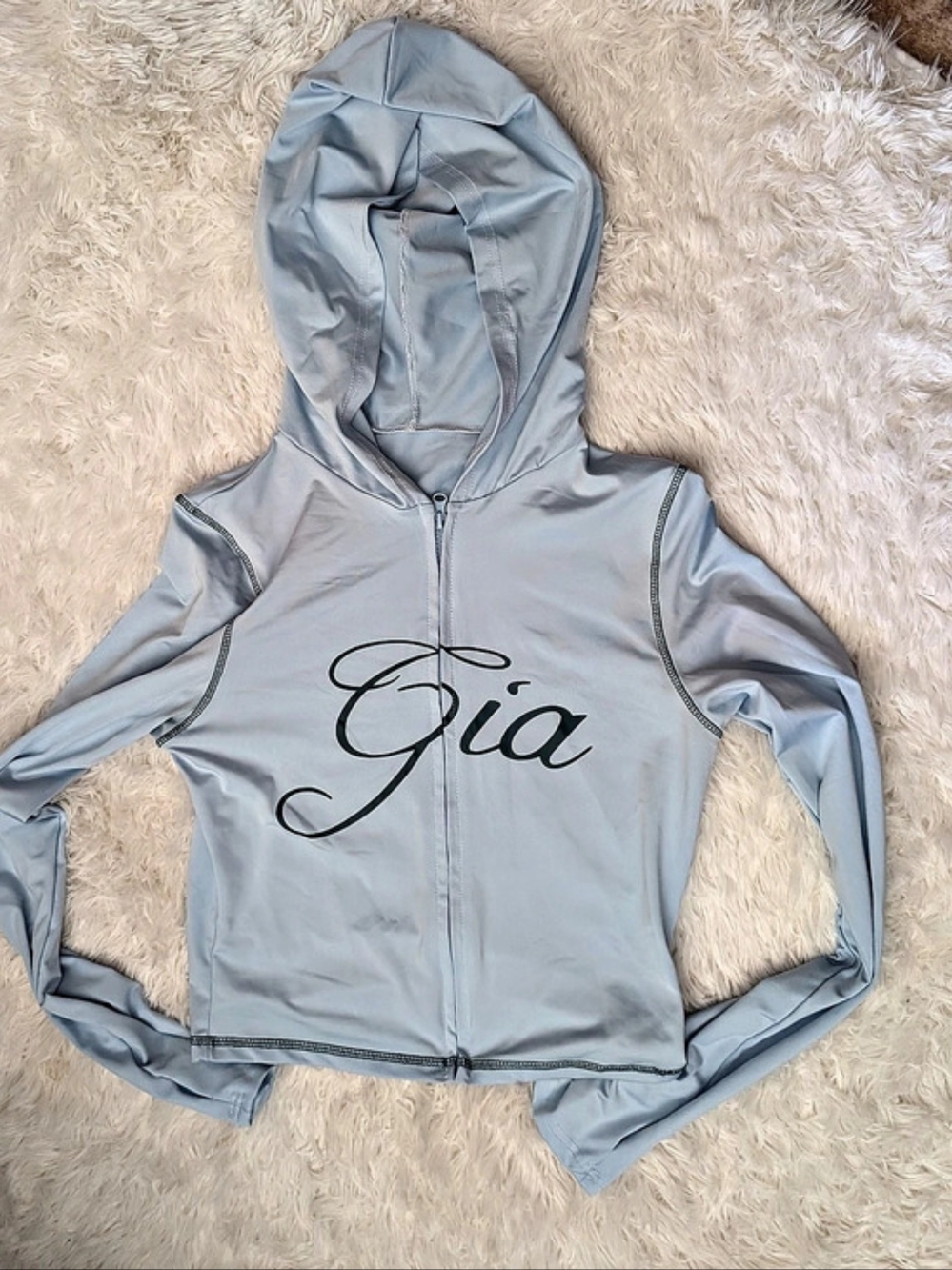 I.AM.GIA Blare Hoodie - Blue Long Sleeve Top